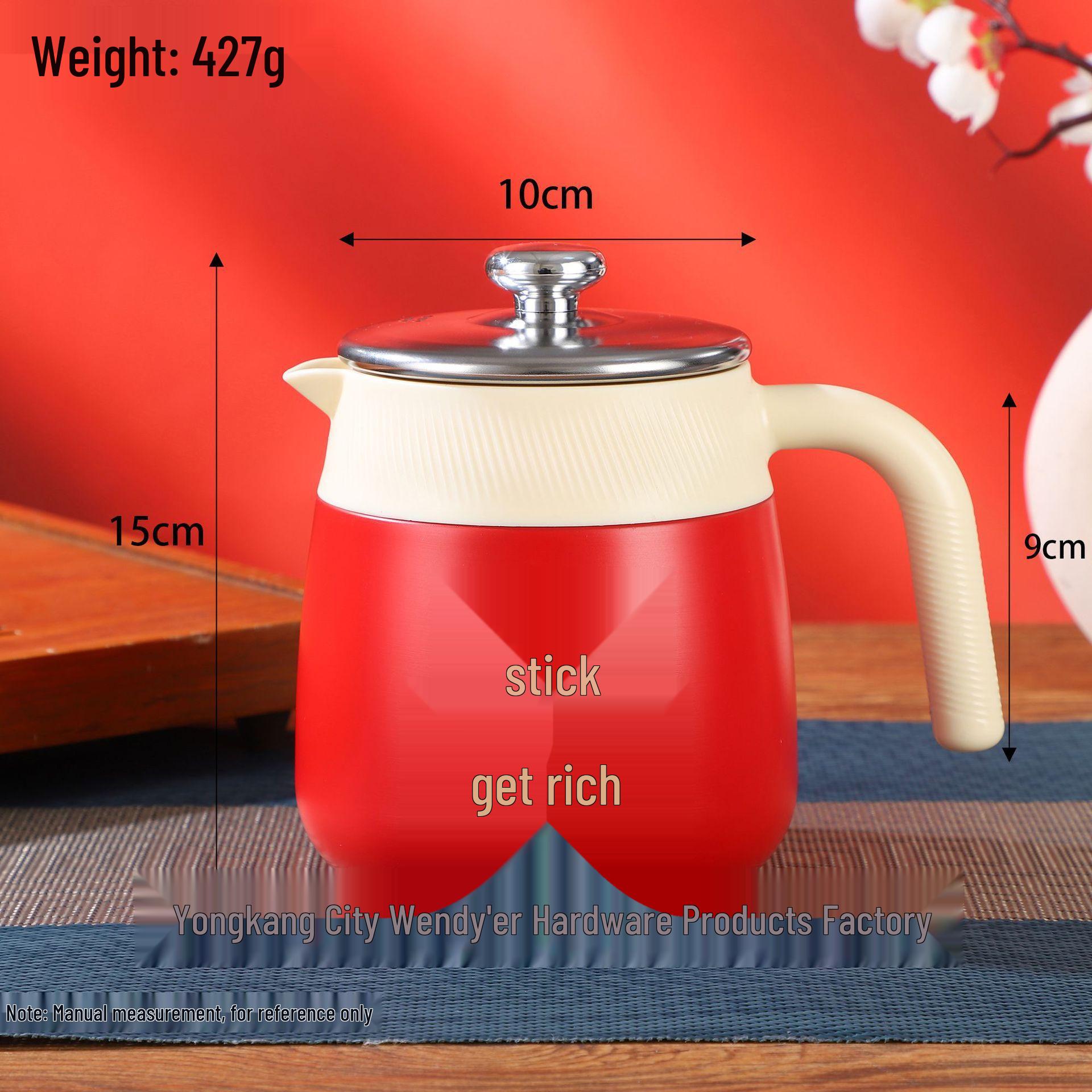 Titanium-Coated Stew Pot with Tea Infuser - Large Capacity, Insulated New Year Edition. 700ml