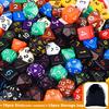 70pcs Polyhedral Dice Set with Black Storage Bag Color Number Polyhedra Dice RPG D&D Role-playing Games Accessories