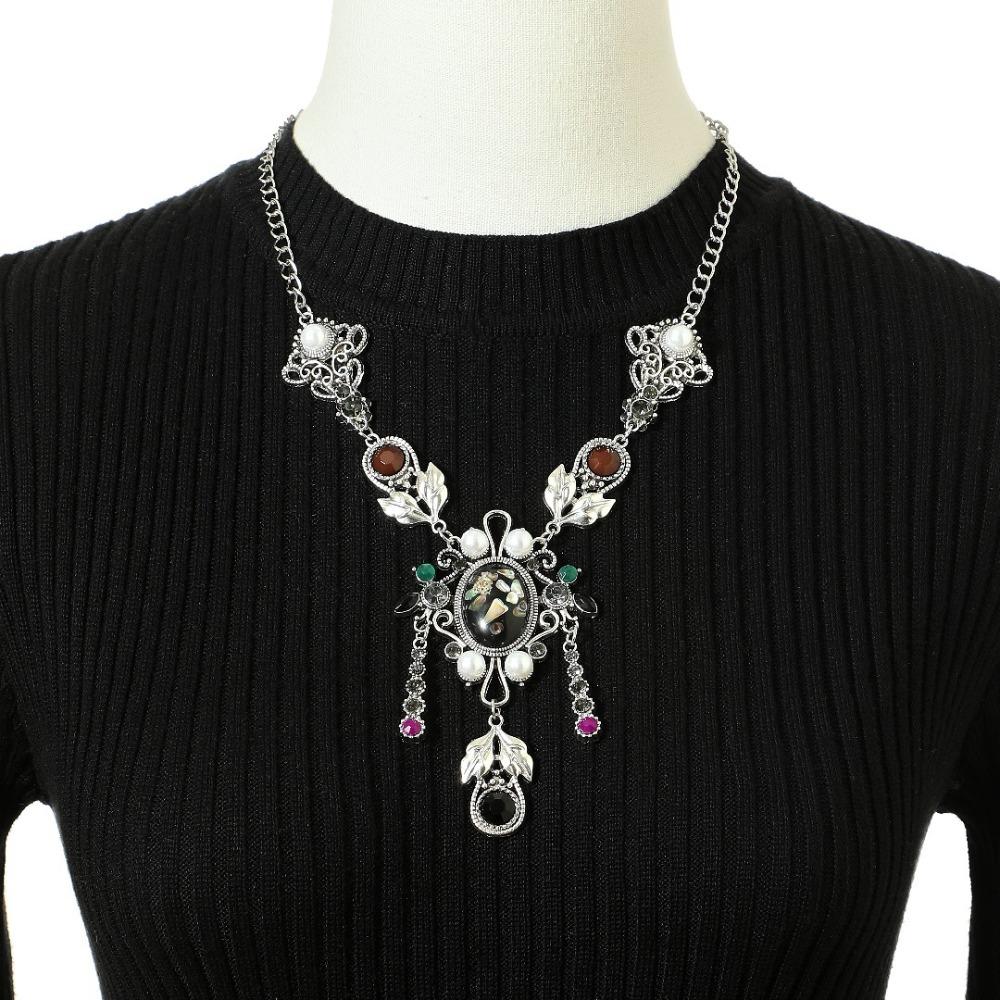 Bohemia Ethnic Tassel Necklace Pearl Rhinestone Necklace Women Ethnic Style Forehead Chain  Girls