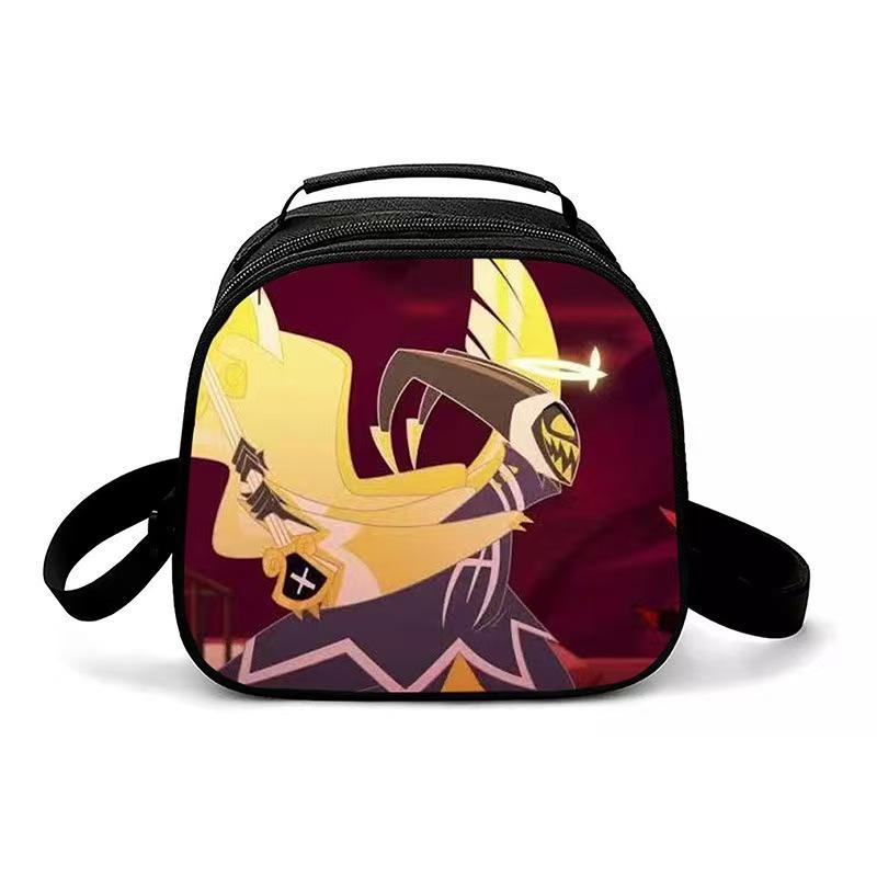 Cartoon Hazbin Hotel Lunch Bag Portable Insulated Tote for School Kids