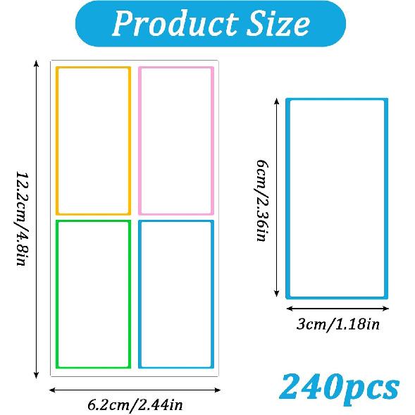 240 Pcs Reble Dry Erase Labels Sticky Notes for Storage B Organizing Jar Pantry, Waterproof Removable Label Stickers for Kitchen Office School All