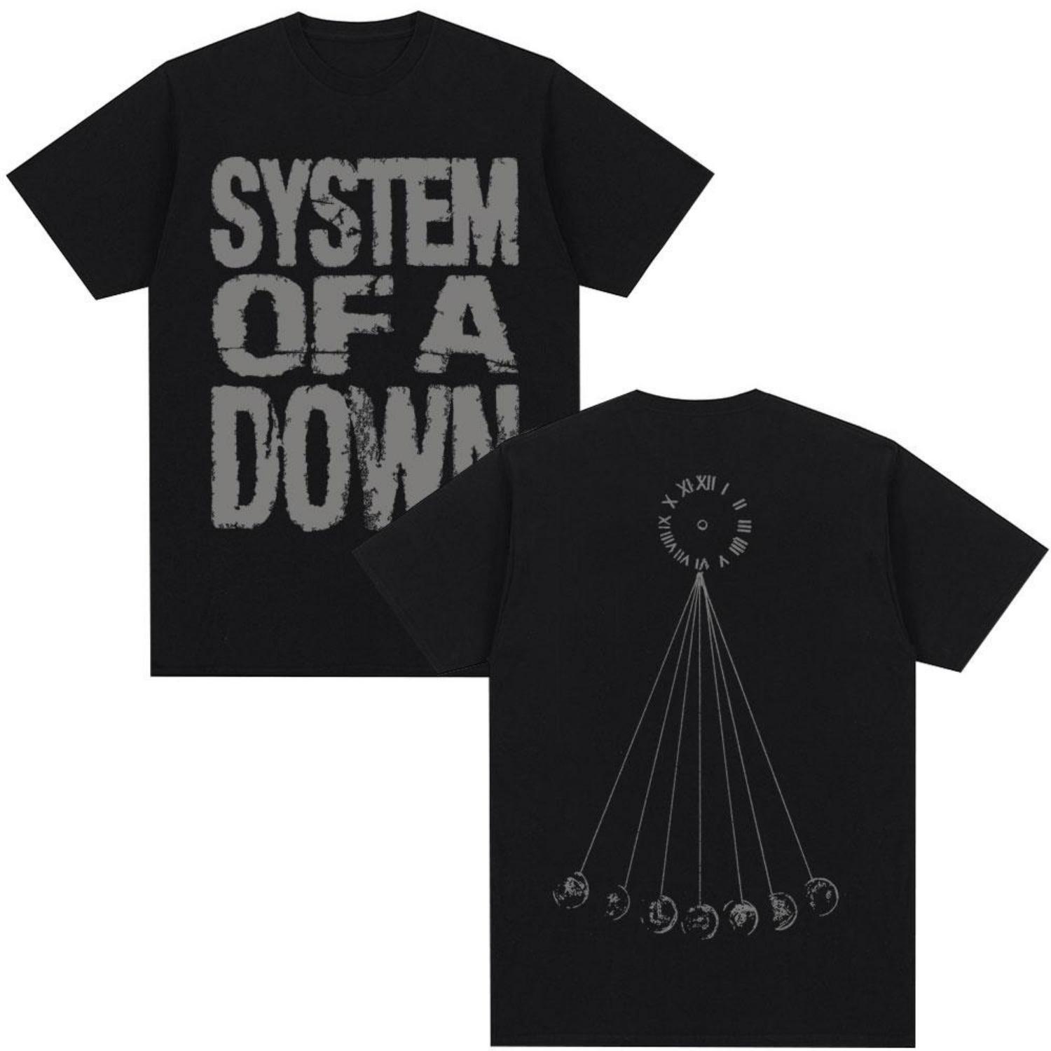 

Футболка Rock Band System of A Down Mezmerize Мужская Женская Винтажная Хип-Хоп Готическая Харадзюку Футболки Оверсайз Хлопковая Повседневная Футболка S чёрный