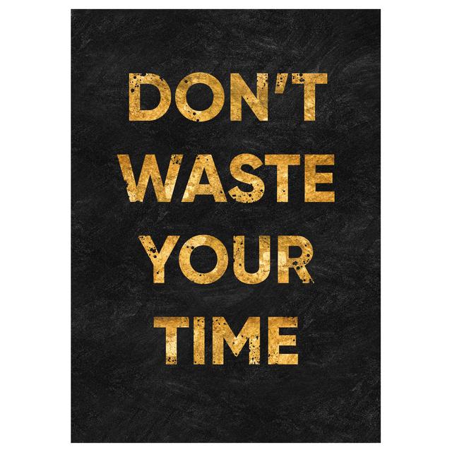 Nordische Goldfolie Inspirierende Zitate Leinwandgemälde Poster und Drucke Wandkunst Bild für Büroraum Heimdekoration Kein Rahmen