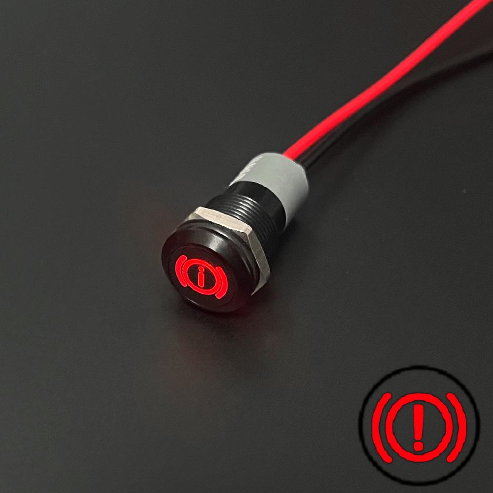 8/12/14MM Black Housing Metal Indicator Light Waterproof Car LED Pilot Signal Lamp Panel Dashboard Warning 12V 24V Customization