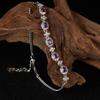 S925 Sterling Silver With Natural Topaz Garnet Peridot Bracelet Women'S Colorful Jewelry