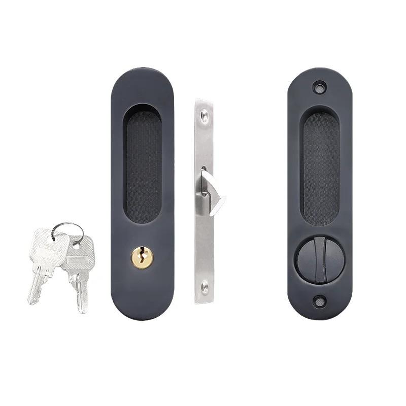 Invisible Door Lock Balcony Wooden Sliding Door Lock With Key Kitchen Bedroom Sliding Door Sliding Door Built-in Hook Lock