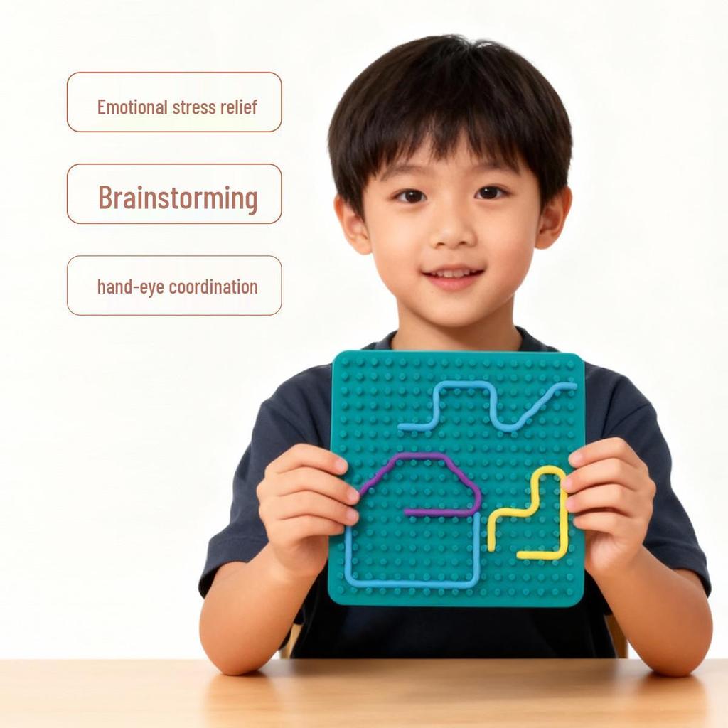 Silicone Sensory Activity Board: ADHD Educational Puzzle Toy