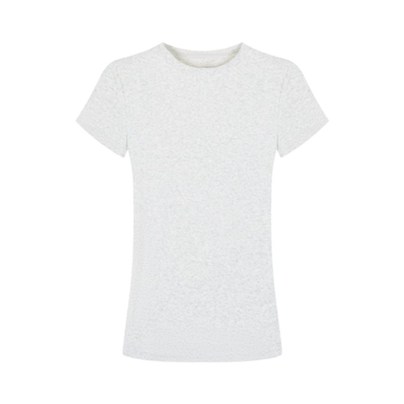 Basic Style Silm Pullover Tops round Neck Short Sleeve T-shirt