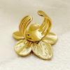 2025 New Stainless Steel Flower Ring For Women Simple Temperament Party  Trendy Charm Waterproof Jewelry