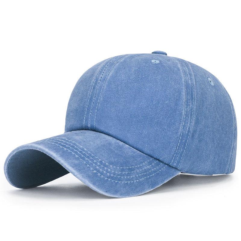 Washable and Aged Glossy Cap for Men, Multi-color Soft-top Coated Fabric Sunshade Baseball Cap