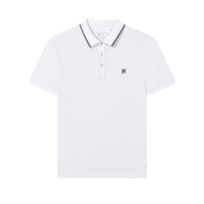 Modern Heritage Simple Solid Color Cool Breathable Versatile Casual Short Sleeve Polo Shirt Men Polo Shirts Standard-White F11M431105FWT