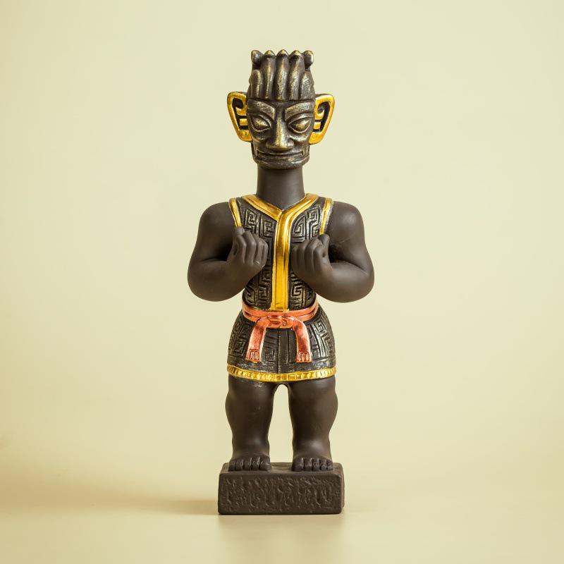 Sanxingdui Fitness Coach Skirted Figure Ornament - Archaeological Souvenir Gift