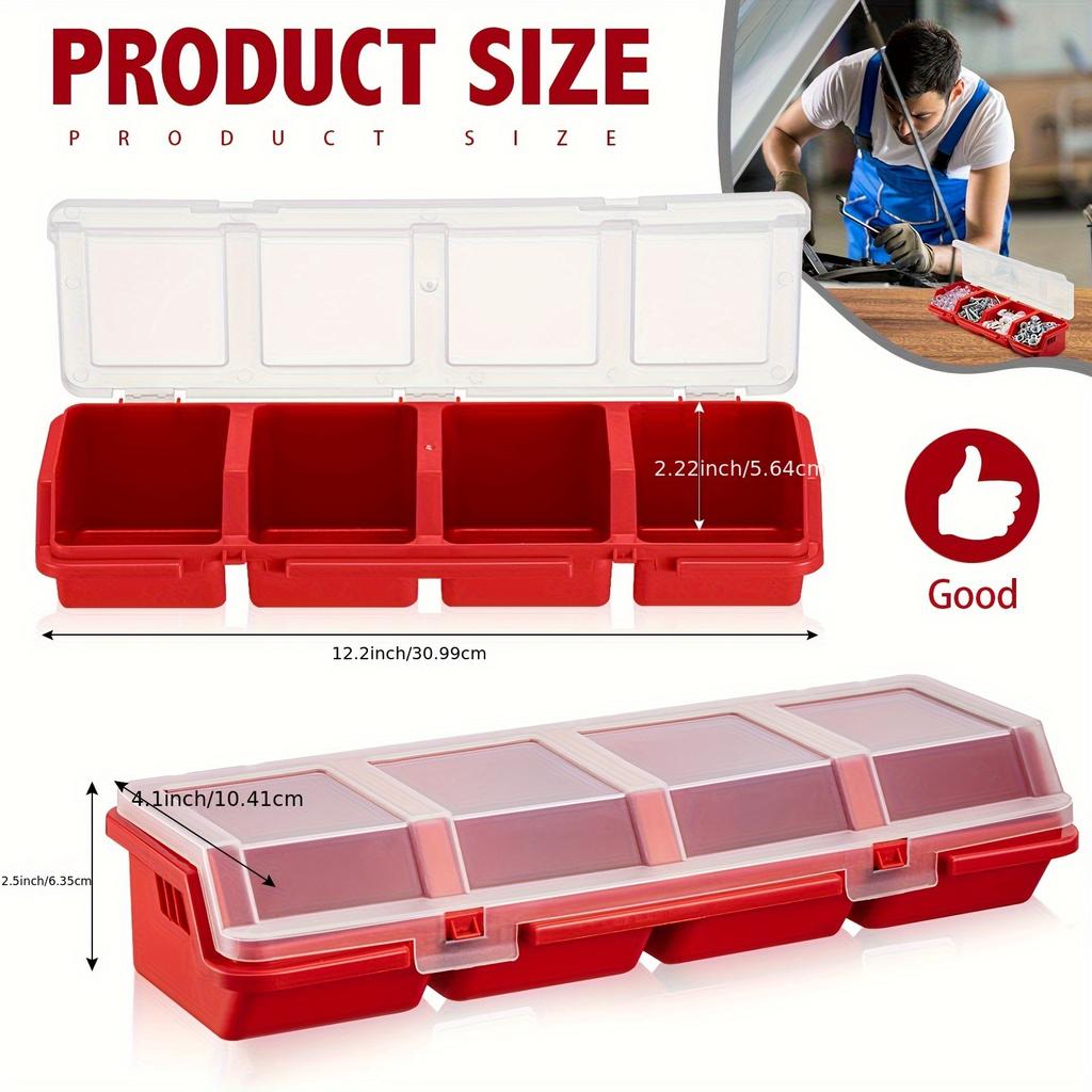 Parts Screw Storage Box, Storage Box, Miscellaneous Box, Transparent Tipping Bucket Container, Organizing Storage Box