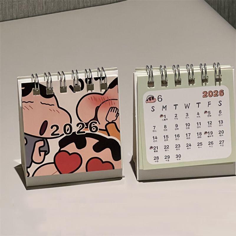 

Crayon Shin Chan Small Desk Calendar Ins Style High Appearance Student Mini Calendar Desktop Ornament For Home Bedroom