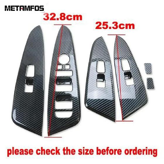 Window Lift Switch Cover Trim For Kia Sportage NQ5 -2024 2025 Carbon Fiber ide Door Armrest Frame Interior Accessories