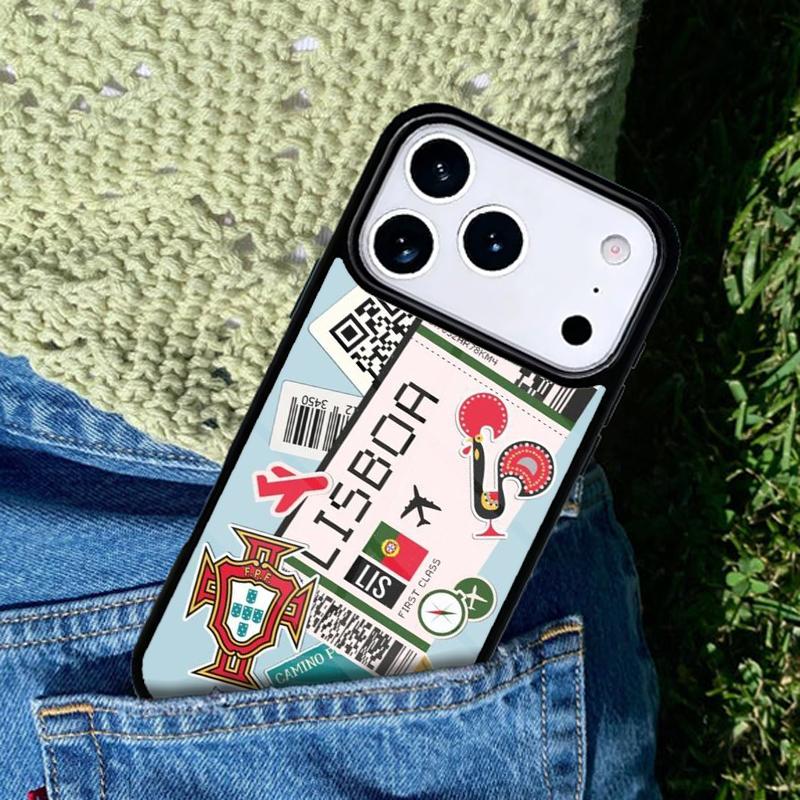 BOARDING PASS Phone Case Cover for IPhone 11 12 13 14 15 16e 17 Pro Max Coque for IPhone 17 Air