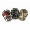 Unisex Plaid Baseball Cap Retro Tartan Checked Structured Hard Top Peaked Cap Warm Autumn Winter Outdoor Sunshade Hat