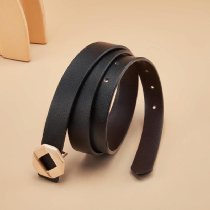 New Women'S Belt Leather Thin Belt Casual Versatile Jeans Belt Suit Pants Decorative Korean Version Belt