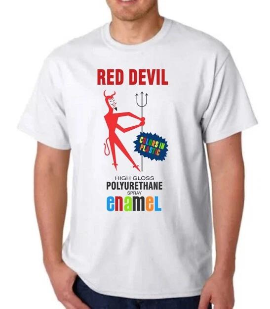 

RED DEVIL SPRAY PAINT T-T-shirt TEE VINTAGE LABEL DESIGN - CAN COLLECTIBLE M