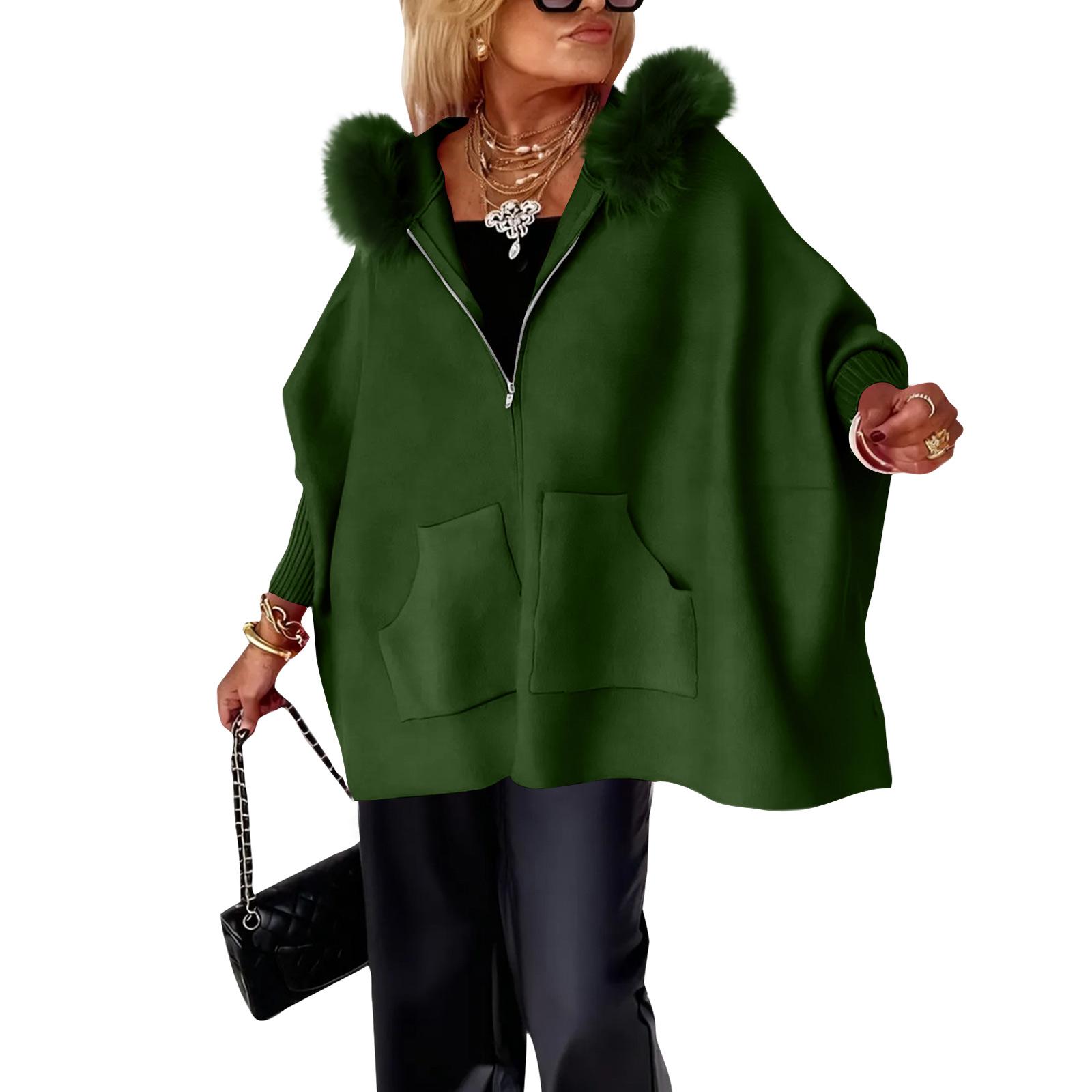 

Жіноча мода Повсякденна Плюшева Куртка на Ґудзиках з Довгим Рукавом та Круглим Вирізом XL