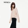MO&Co. Women's Wool Blend V-Neck Long Sleeve Sweater