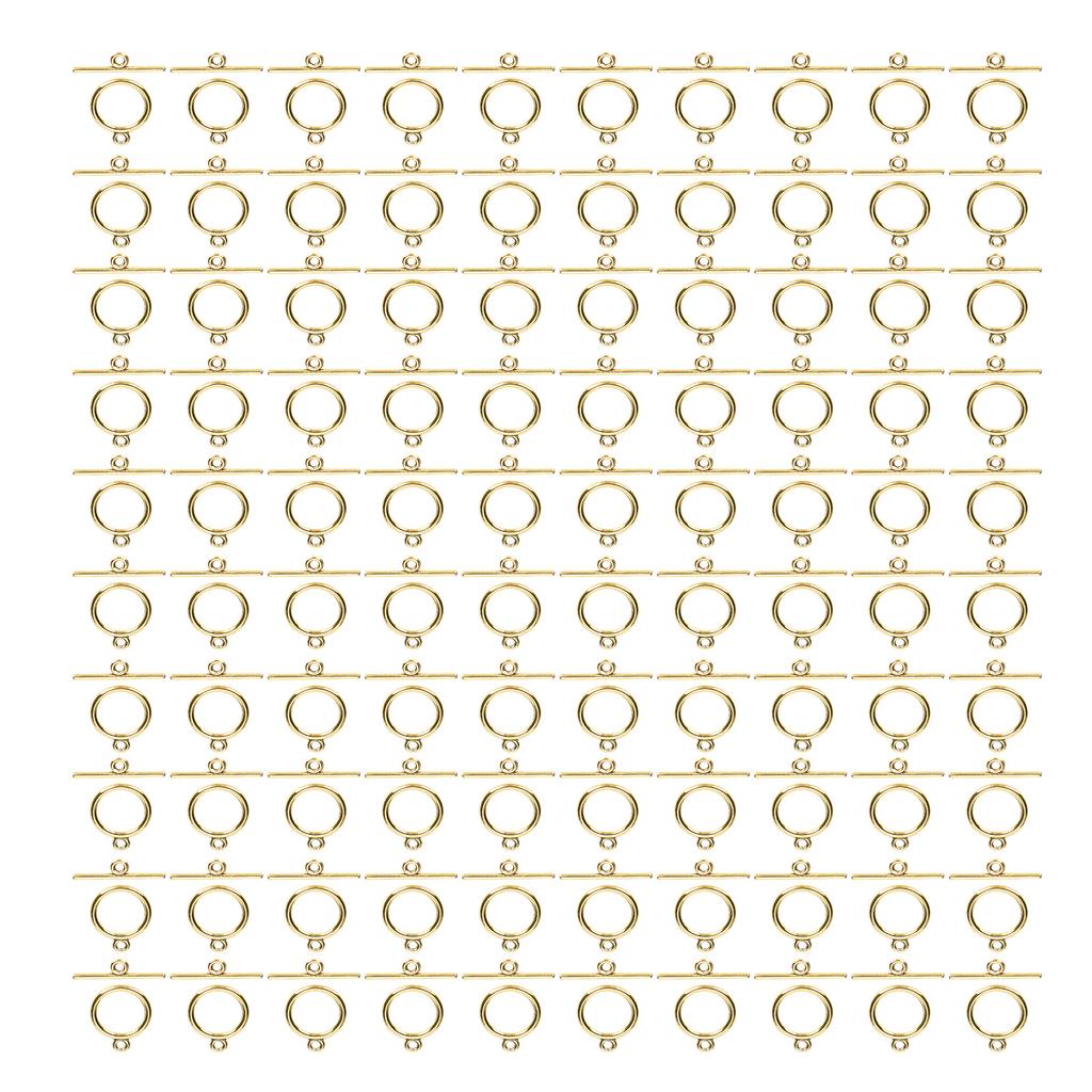 100 Sets Toggle Clasps Alloy 2mm OT Buckle   Jewelry Making Supplies for Necklace Bracelet