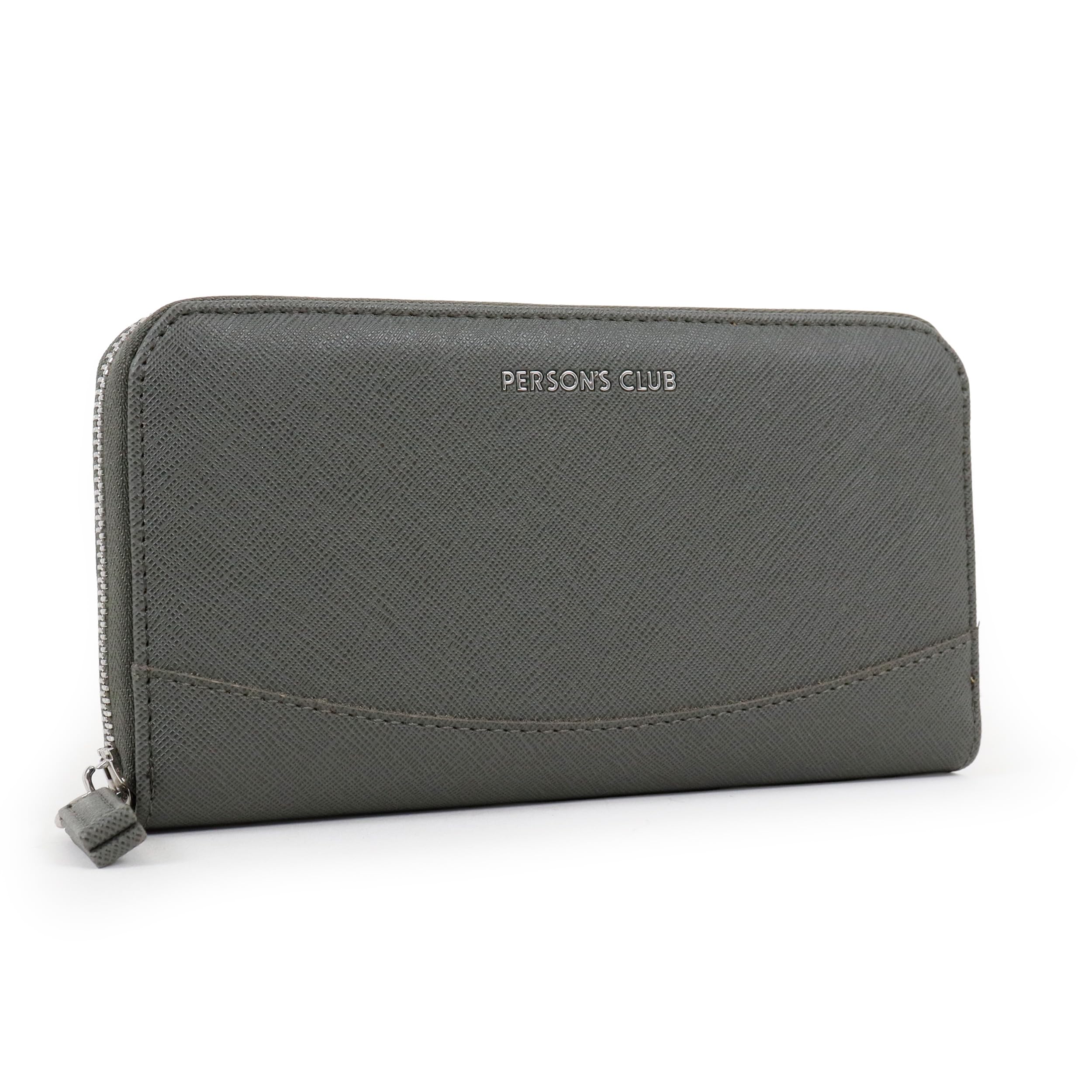 

Клубный кошелек Parsons, длинный, большой, круглый, с текстурой под зерно, простой, с жемчужным оттенком, женский, вместительность, молния, края, дизайн, белый, высокое качество (черный) чёрный