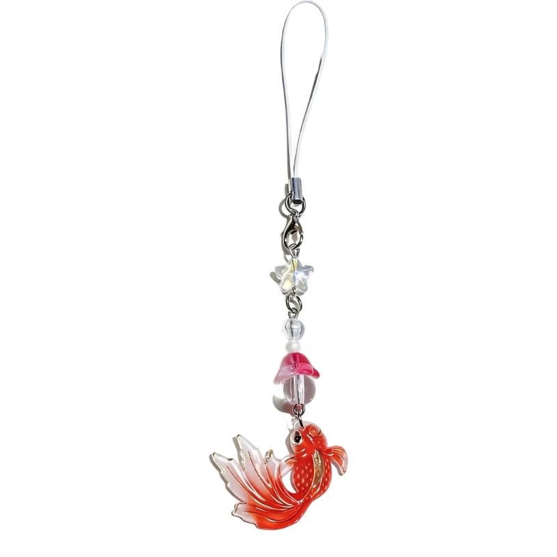 Acrylic Fish Keychain For Keys Bags Multi Purpose Decoration Gift Phone Lanyard With Shatterproof Feature