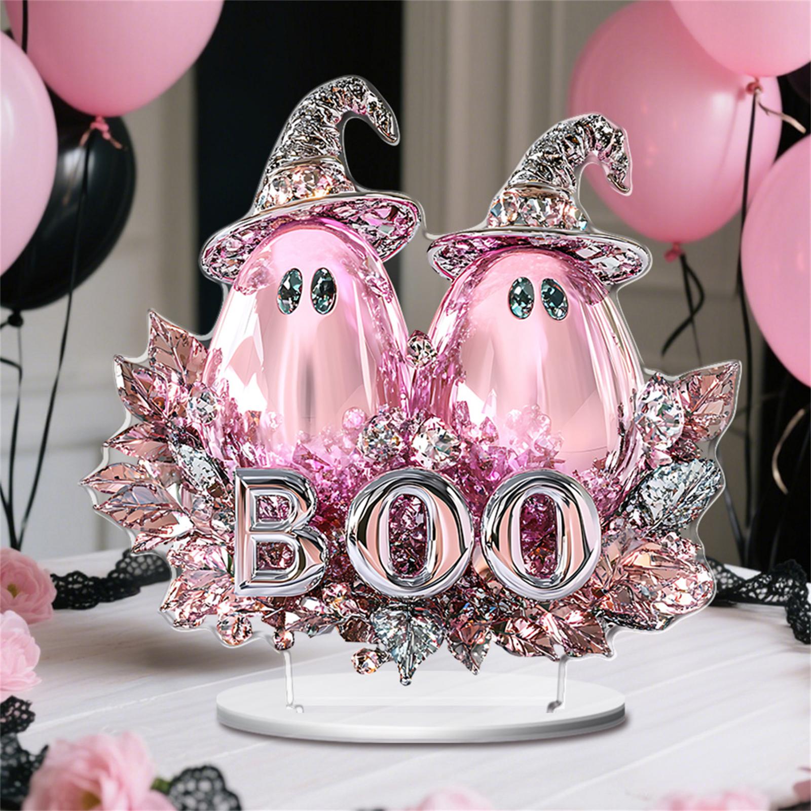 

Halloween Elegant Pumpkin Car 2D Flat Acrylic Home Living Room Study Desktop Ornaments One Size