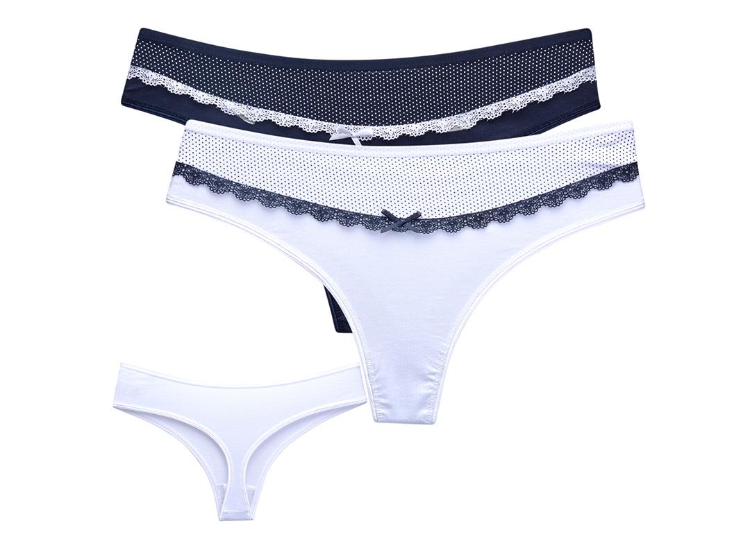

Женские трусики-стринги с кружевом, набор из 5 шт. больших размеров XXL тёмно-синий