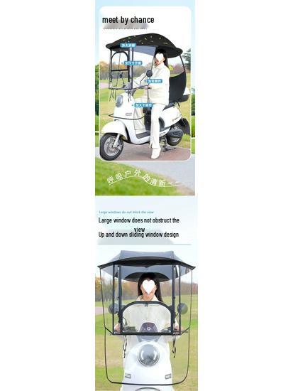 Electric Vehicle & Bicycle Canopy: Sunshade & Rain Protection for Motorcycles & Tricycles