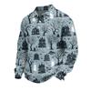 Men's Halloween Long Sleeve Button Up Shirt for Party and Casual Wear