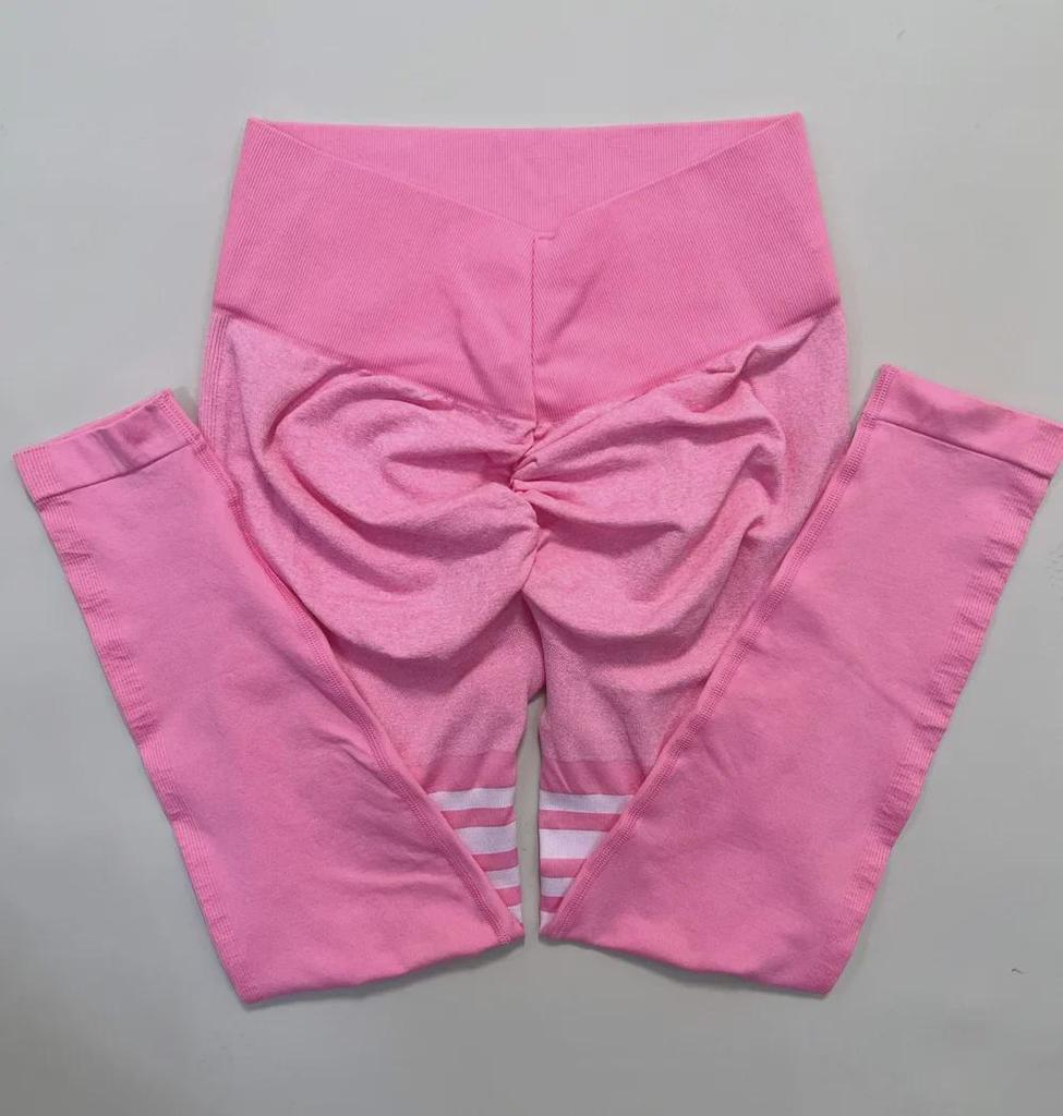 Damen High Waist Gestreifte Yoga Leggings - Schnelltrocknend, Hüftlift, Fitness- & Laufhosen