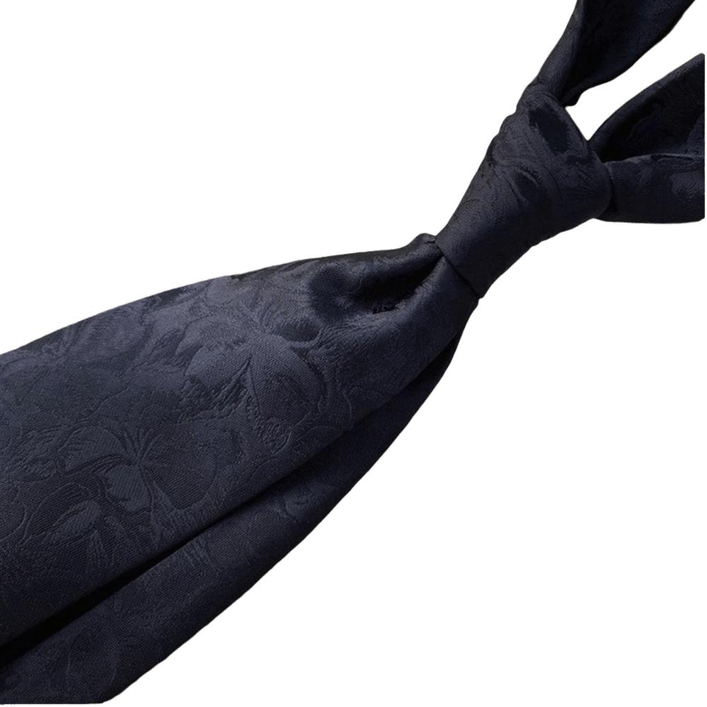 Floral Men Necktie Solid Color Retro Cravat Simple Black Necktie  Boys