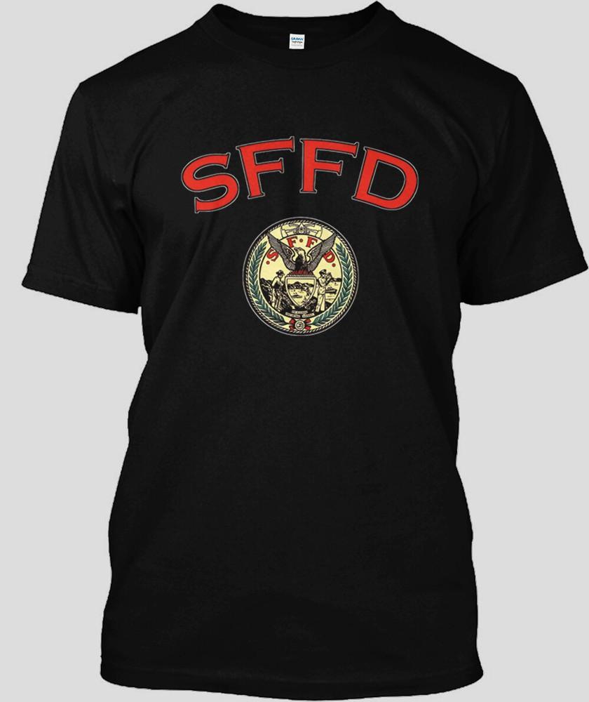 RARE! SFFD SAN FRANCISCO FIRE DEPARTMENT SEAL Gift Black Mens T-shirt size S 5XL Unisex T-Shirt XL