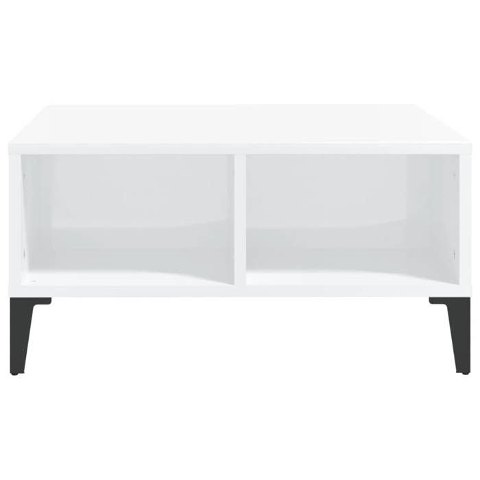 VidaXL Coffee Table High Gloss White 60x60x30 Cm Chipboard