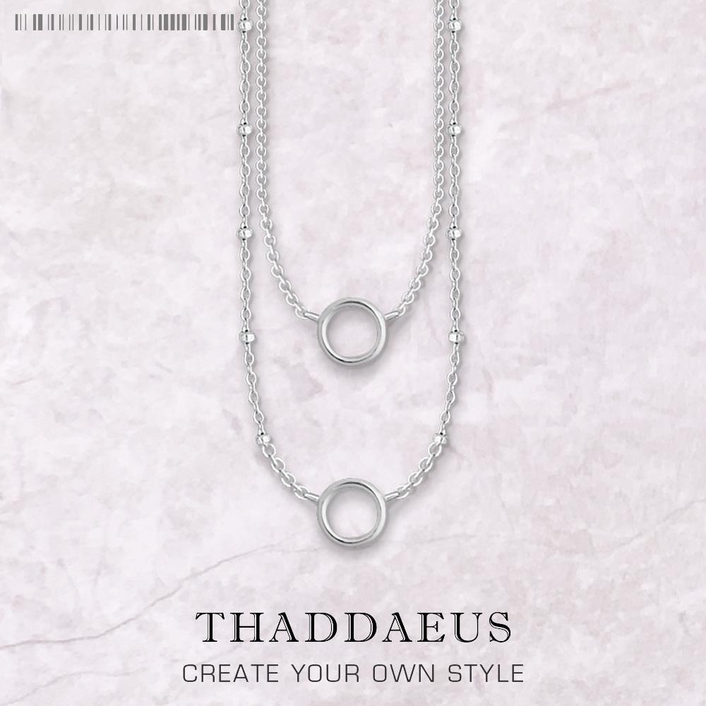 

Charm Necklace Double Carriers,Spring Fashion Jewelry Europe 925 Silver Trendy Gift For Women Girls 45cm