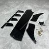 4 Fins Rear Bumper Diffuser Lip for Volkswagen Vw Polo Mk6 TSI TGI MPI 2017-2021 Hatchback Bodykit Splitter Bodykit Tuning ABS
