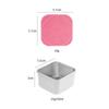 304 Stainless Steel Sauce & Salad Dressing Container with Silicone Lid - Leakproof Square Snack Lunch Box