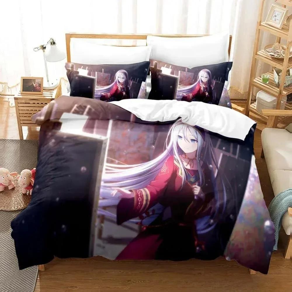 Comforter 3D Anime Kawaii Girls Yoisaki Kanade Bedding Set Printed With Bed Soft Queen King Size Bedclothes Home