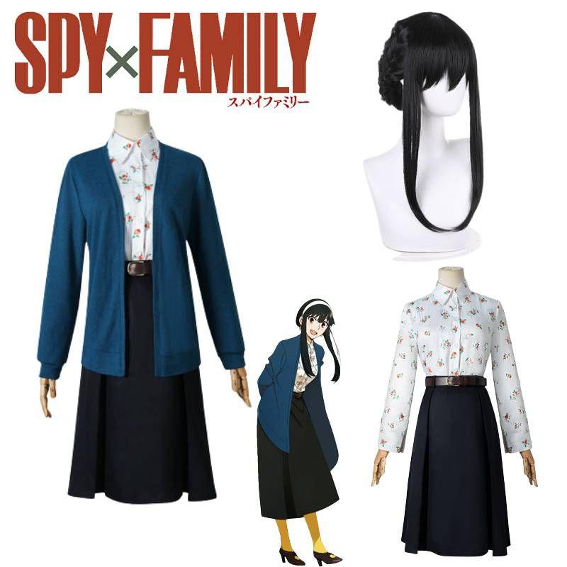 Spy×family Yor Forger Women Cosplay Set Alluring Polyester Dress For Christmas Party