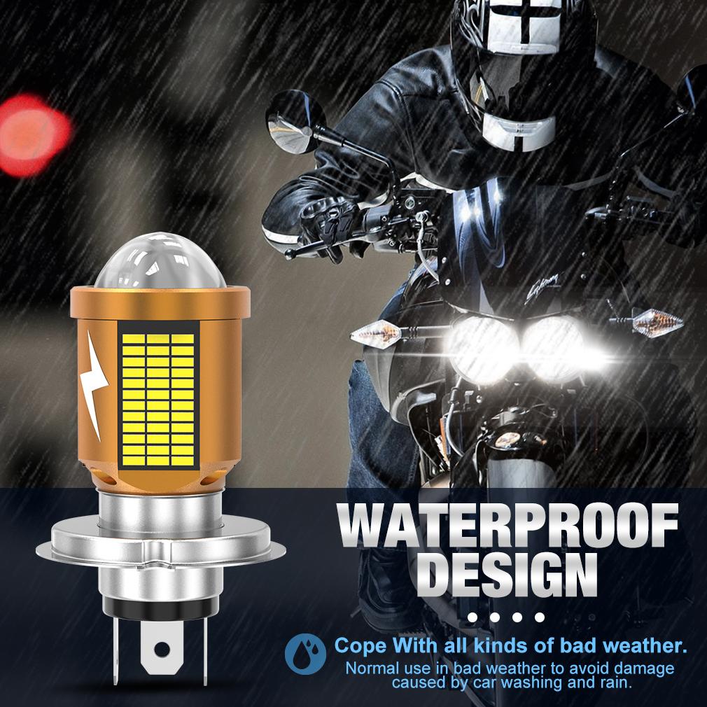 1Pc H4 LED Motorrad Scheinwerfer Birne 18000LM H6 BA20D Led Moto Licht Hohe Abblendlicht Weiß Gelb Lampe Canbus für Yamaha Kawasaki Suzuki
