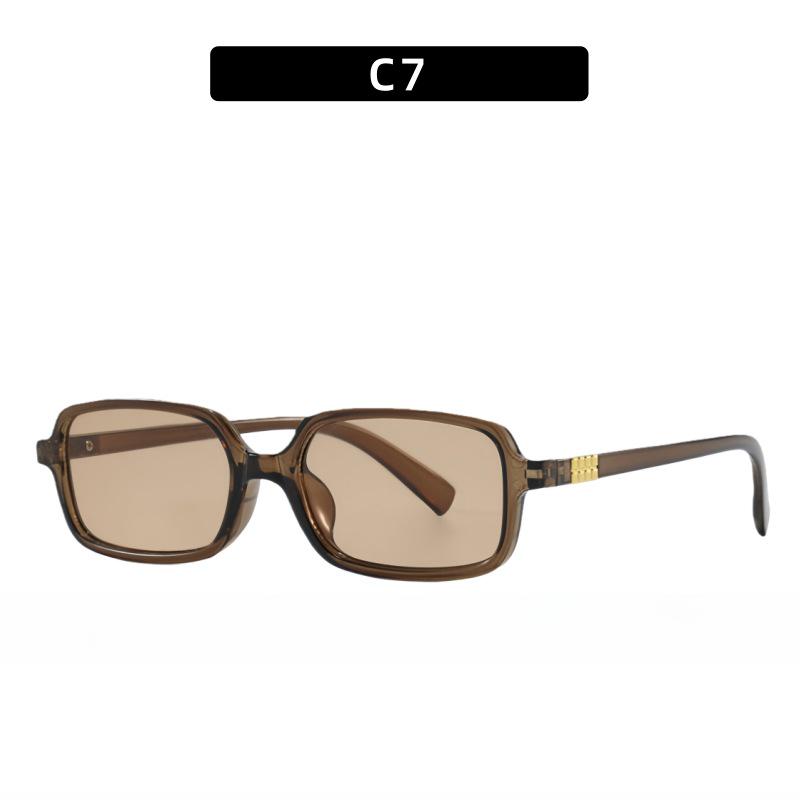 Modne małe kwadratowe okulary przeciwsłoneczne w stylu europejsko-amerykańskim - Unisex Street Style z wysokiej klasy wykończeniem