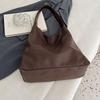 Retro Solid Color Tote Bag - Versatile Large Capacity Women's Handbag