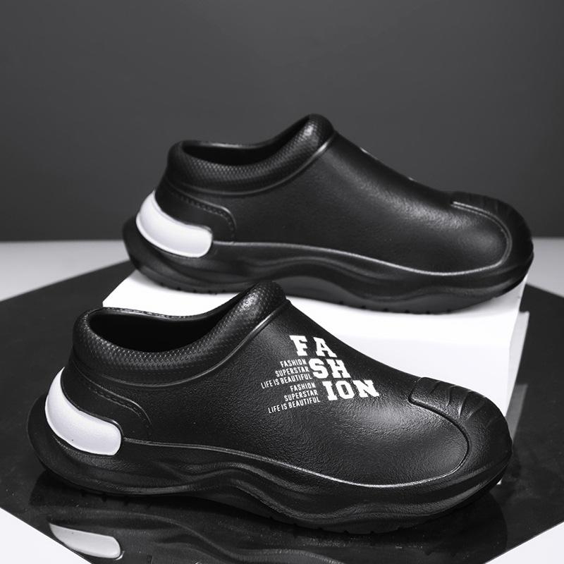 

Straits Tiger Мужская Осень 2025 Новый Тренд Одна Педаль Baotou Шлепанцы Мужские Кухонные Рабочие Шеф-повара Дождевые Ботинки 40