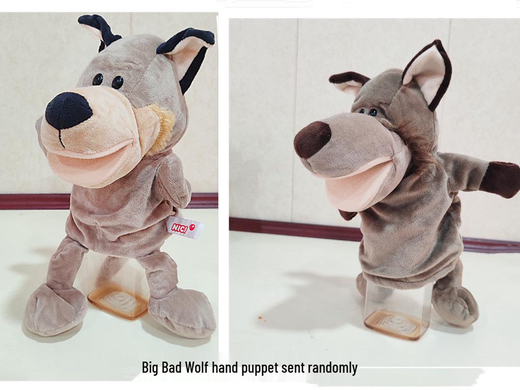 Animal Hand Puppet Plush Toy for Parent-Child Interaction - Storytelling Glove Doll with Movable Mouth