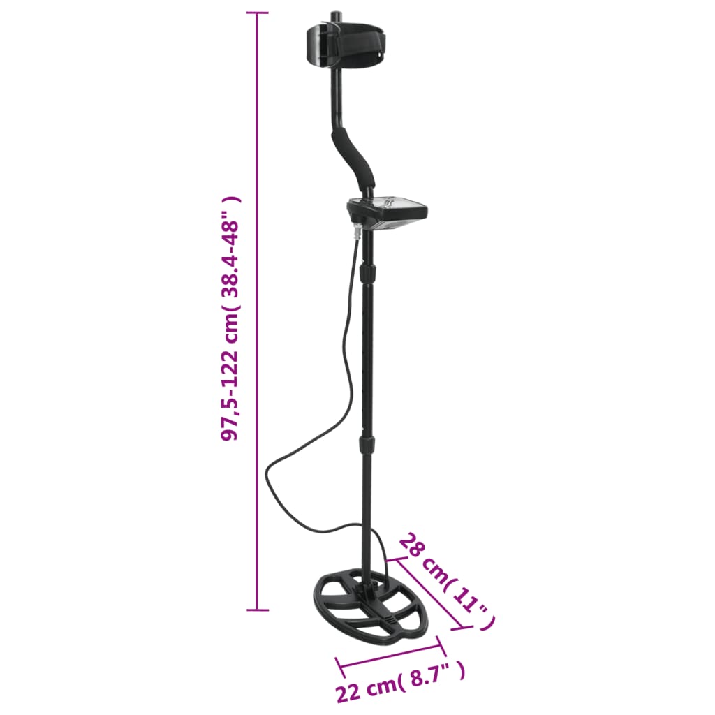 Metal Detector with 20 cm Detection Depth and LCD Display