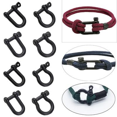 Buiten Beugel Sleutelhanger Schroefverbinding Connector Sleutelring Solide Karabiner D-vormige Beugel Sleutelhanger Haak