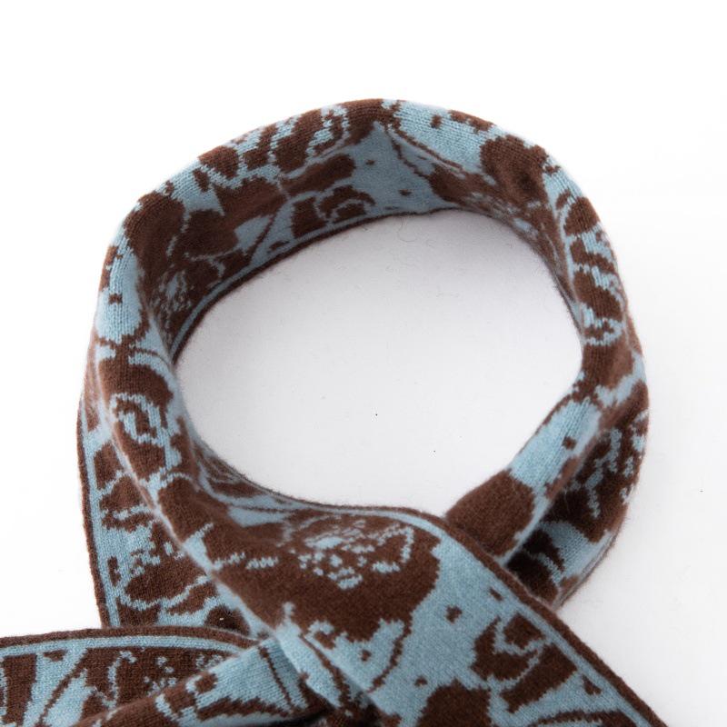 Women s Versatile Warm Cable Knit Cashmere Scarf - 100% Pure Jacquard