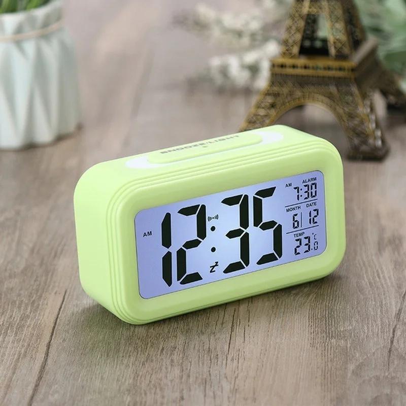 Multifunctional LED Smart Luminous Digital Alarm Clock Temperature Perpetual Calendar